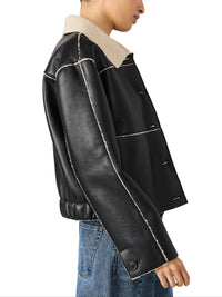 STEVE MADDEN Tilia Coat in black - women's jacket - detail view