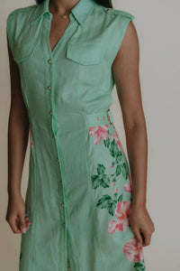 LAROQUE Hillary Dress in pink hibiscus - women's dress - alternate view