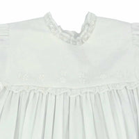 Auraluz - Baby's Lace Dress With Embroidered Flowers