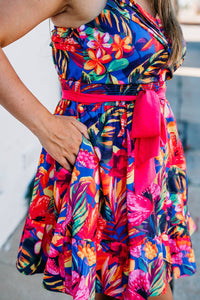 Joy Joy - Spagetti Strape Flounce Hem Dress