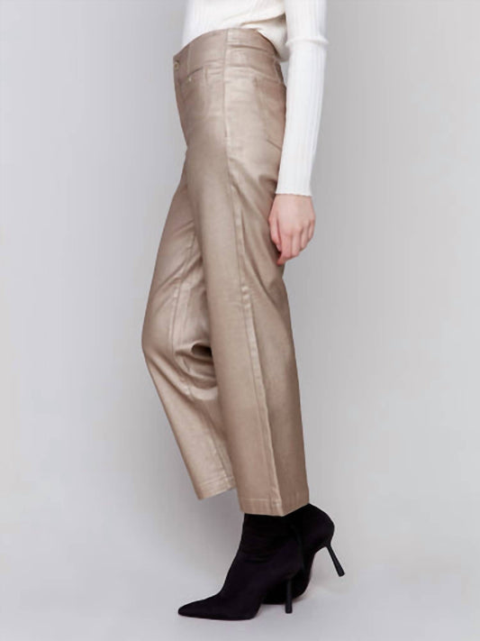 Charlie B - Metallic Wax Flared Pants