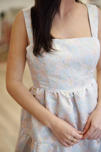B.Right - Delicate Floral Tiered Mini Dress