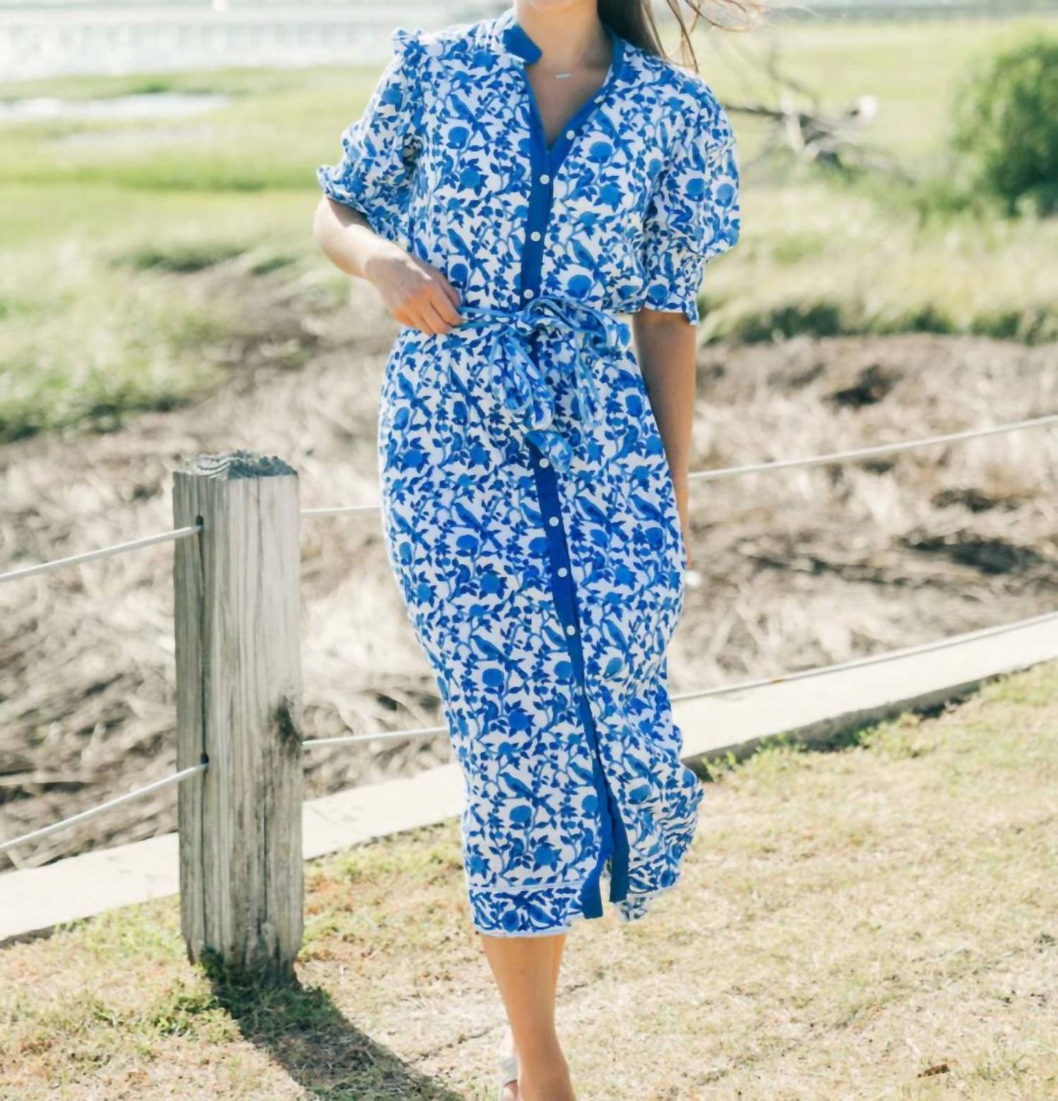 Victoria Dunn - Kiawah Button Down Midi Dress