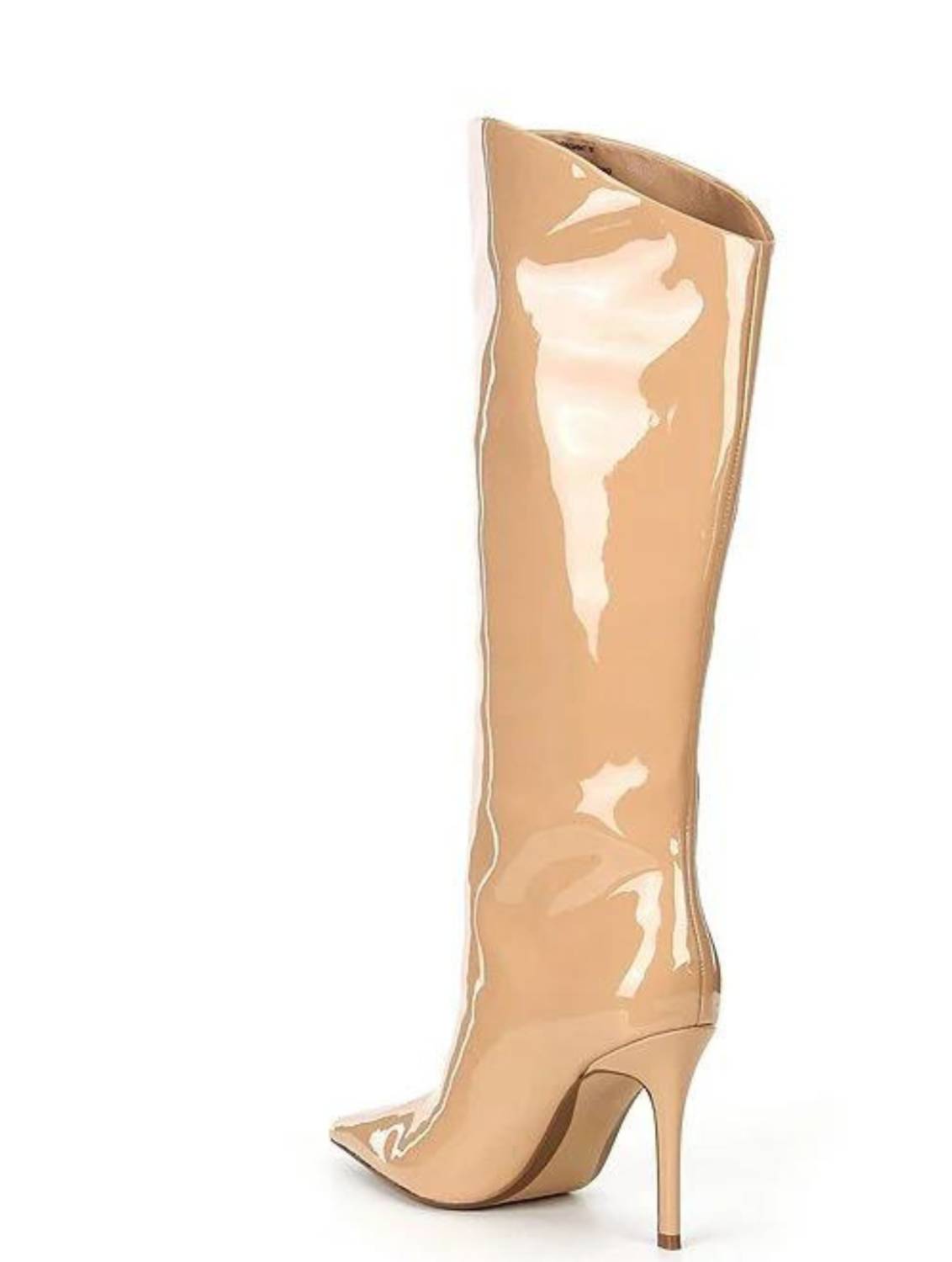 STEVE MADDEN Women's Sarina Heeled Boots in natural - women's shoe - detail view