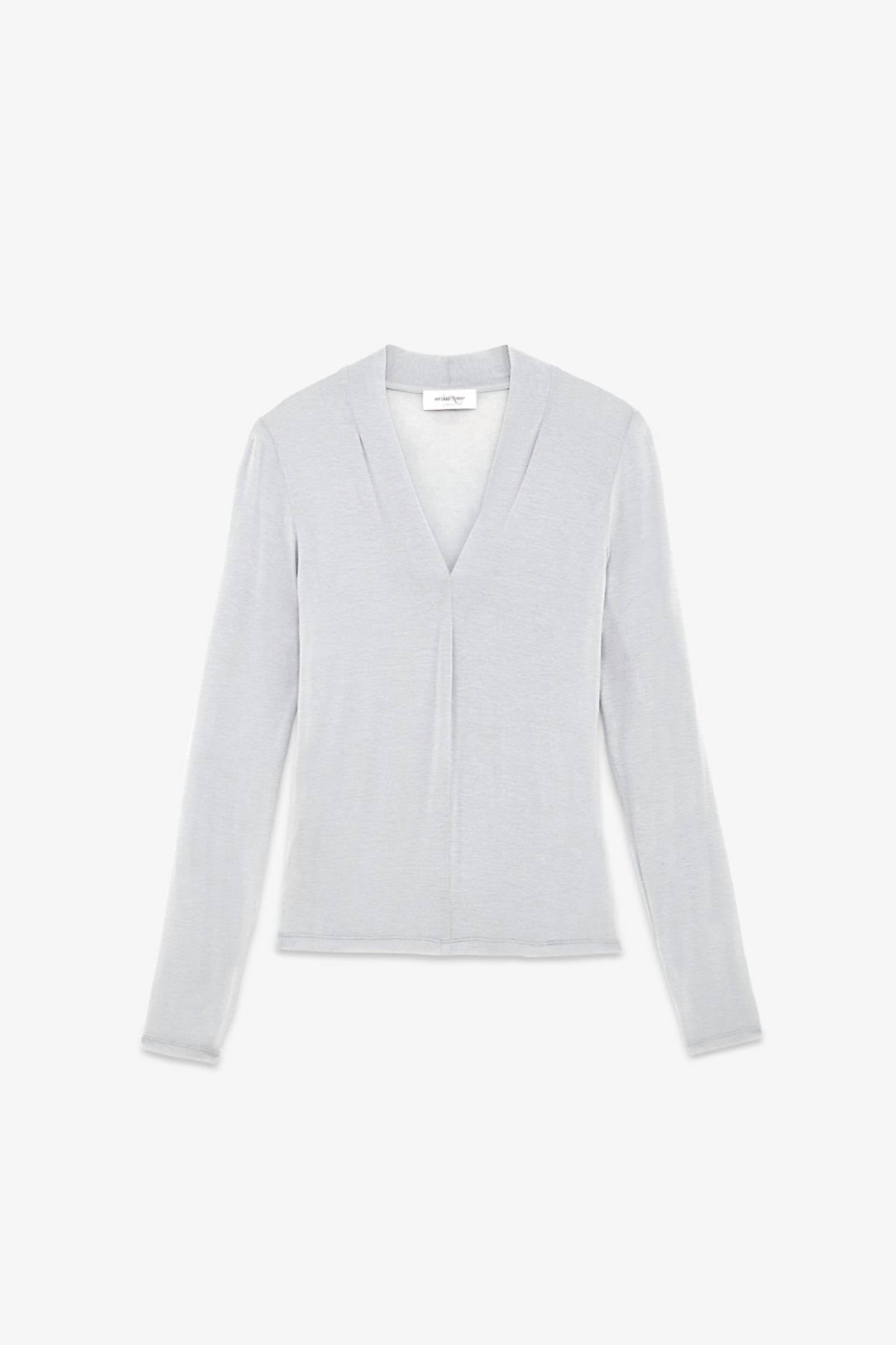 Ottod'Ame - Long Sleeve Stretch V-neck Top