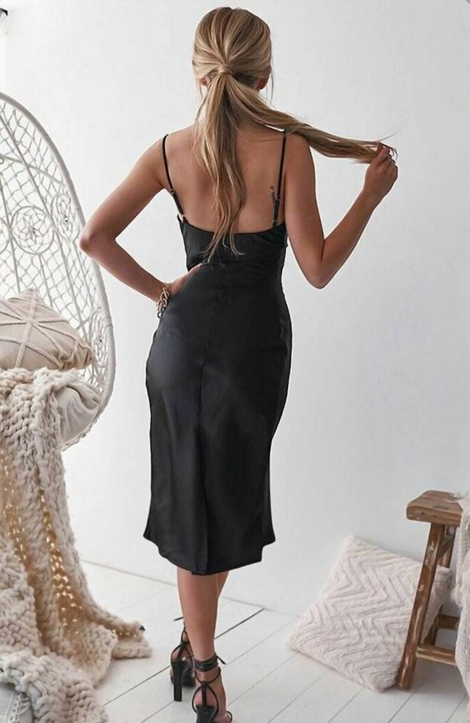 Aspen Satin Midi Dress