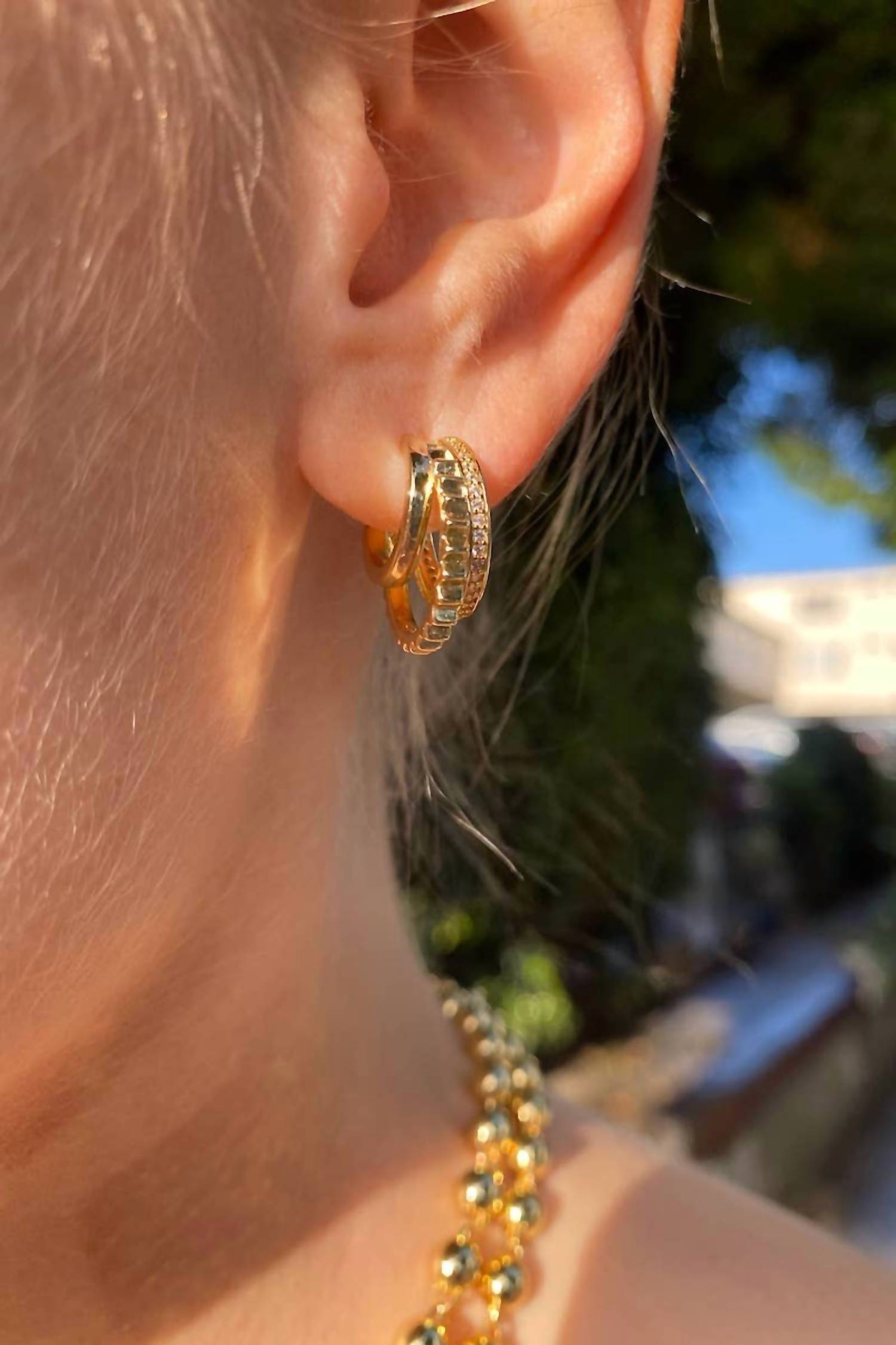 Native Gem - Women's Triple Threat Huggies Earring