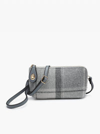 Jen & Co. - Women's Kendall Plaid Crossbody Wristlet With Twist Lock Bag