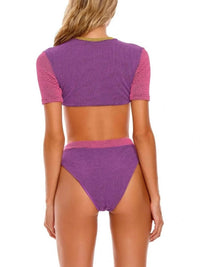 AGUA BENDITA Penelope Vini Set in purple - women's swimwear - detail view