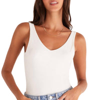 Z Supply Women's Highland Bodysuit in sandstone - women's shirt