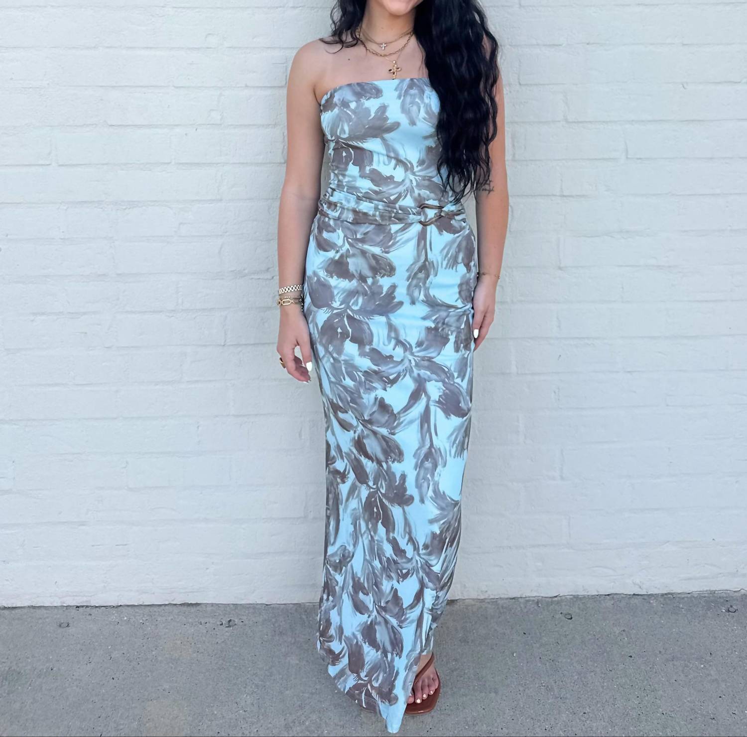 Pretty Garbage - The Cocoa Sky Strapless Maxi Dress