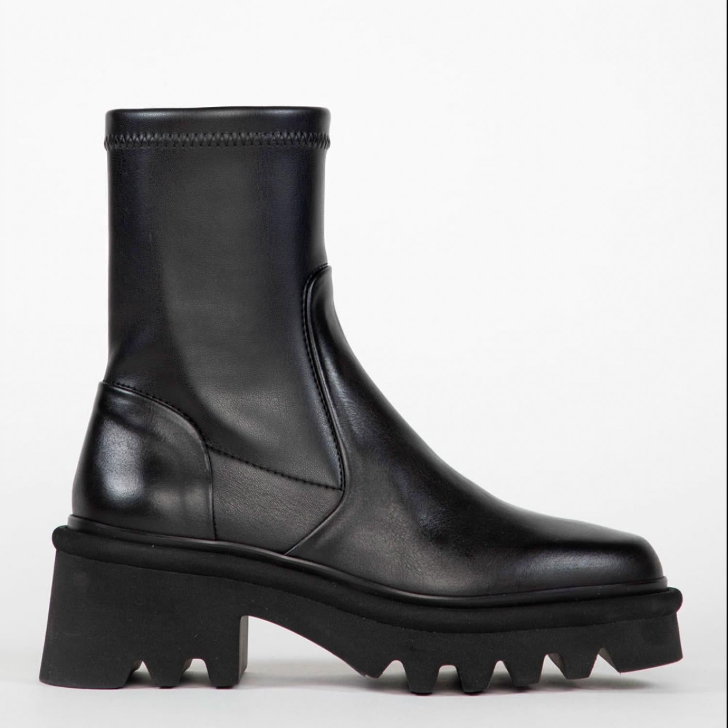 Homers - Women's Lys Napa Luxe Heeled Ankle Lug Sole Boots