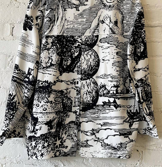 Libertine - Women's Modern Toile Pleated Jacket