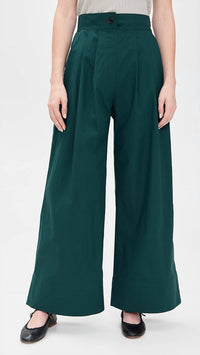 RACHEL COMEY Coxsone High-waisted Trouser in dark juniper - women's pants