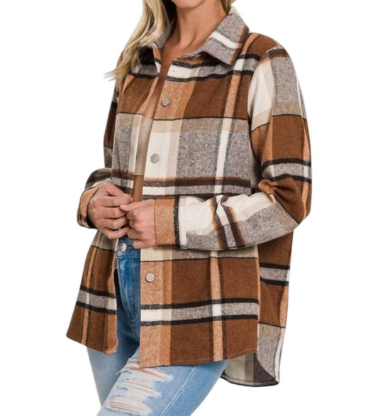 Zenana - Yarn Dyed Plaid Shacket