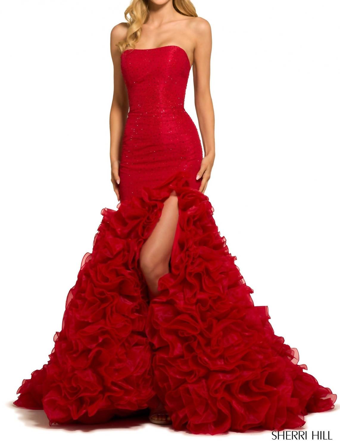 Sherri Hill - Strapless Mermaid Gown