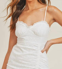 Mable - Lace Eyelet Mini Dress