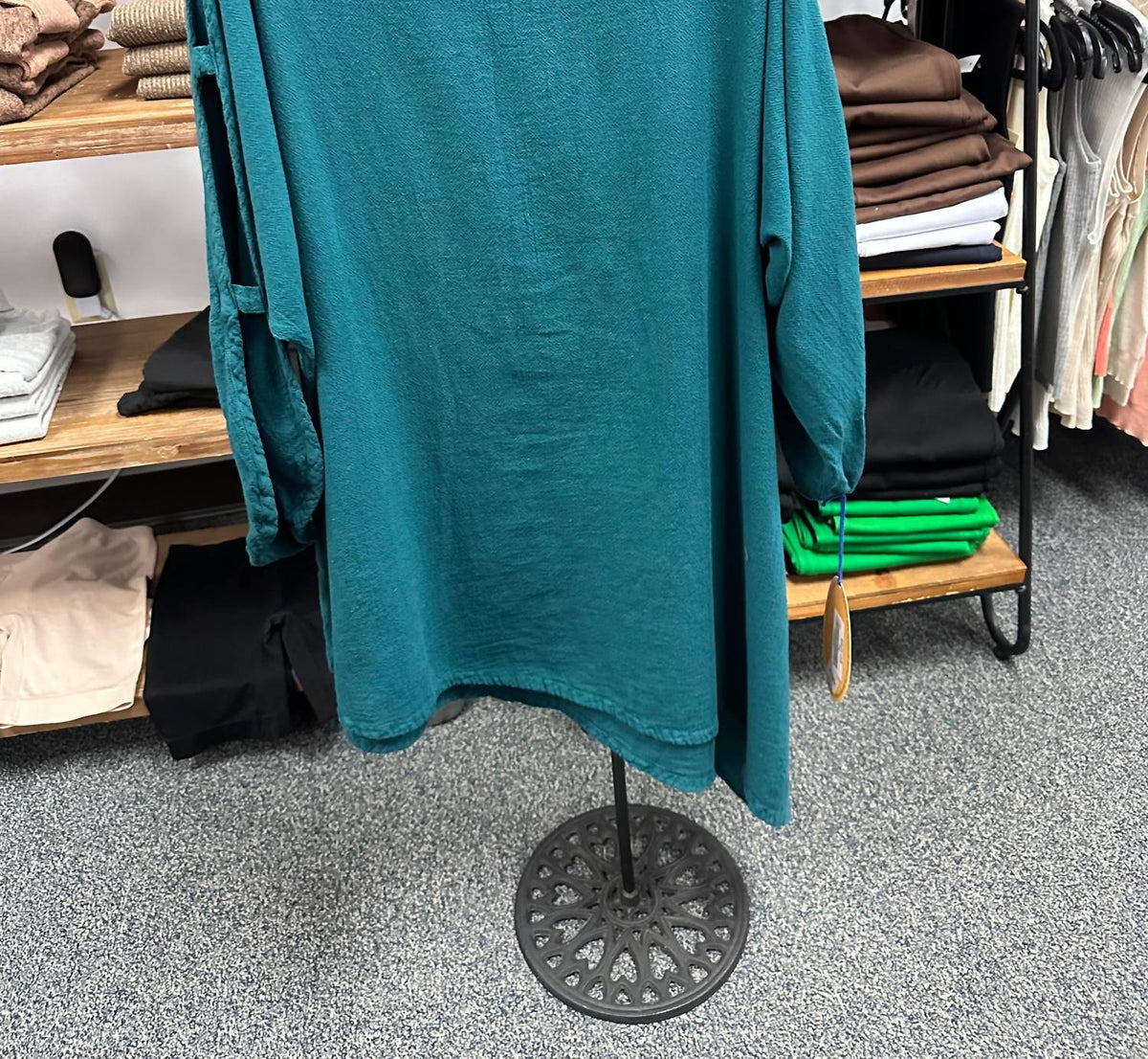 Oh My Gauze! Women's Magy Top in pine - women's blouse - detail view