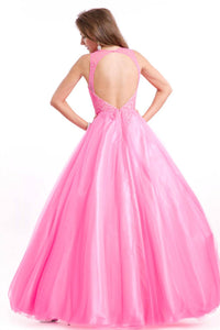 Rachel Allan - Sleeveless Open Back Ballgown