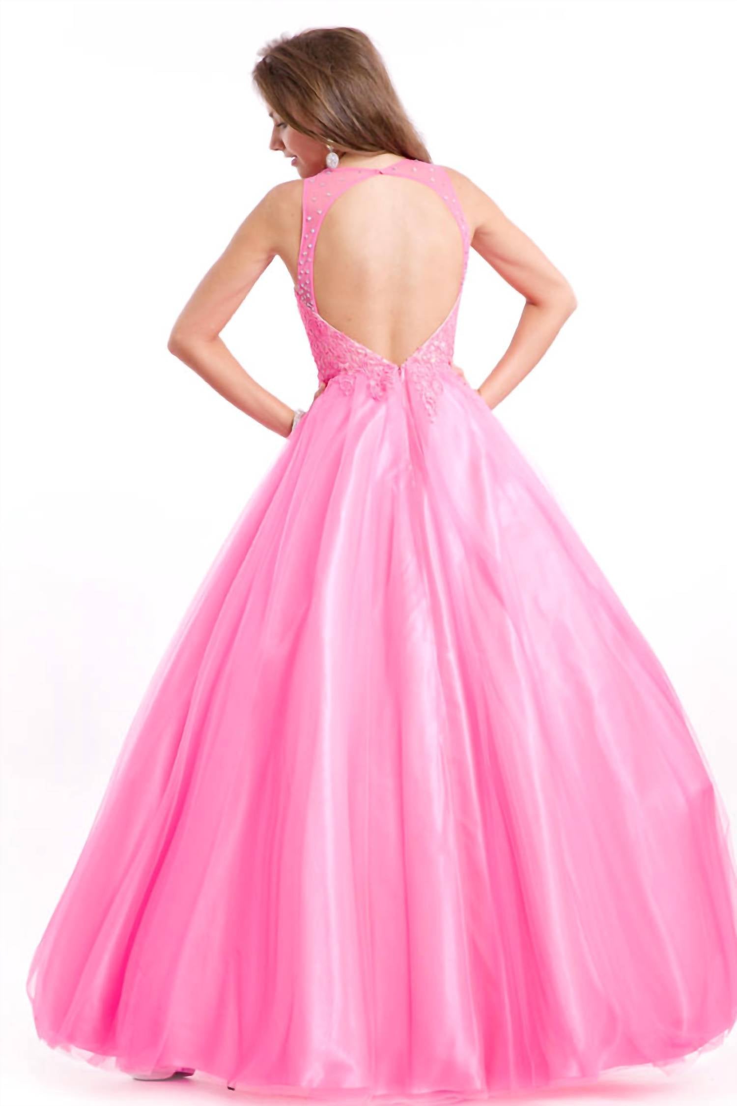 Rachel Allan - Sleeveless Open Back Ballgown