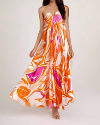 LAVENDER BROWN Jovie Maxi Dress in orange cream - women's dress