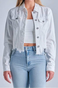 Hidden - Frayed Edge Denim Jacket
