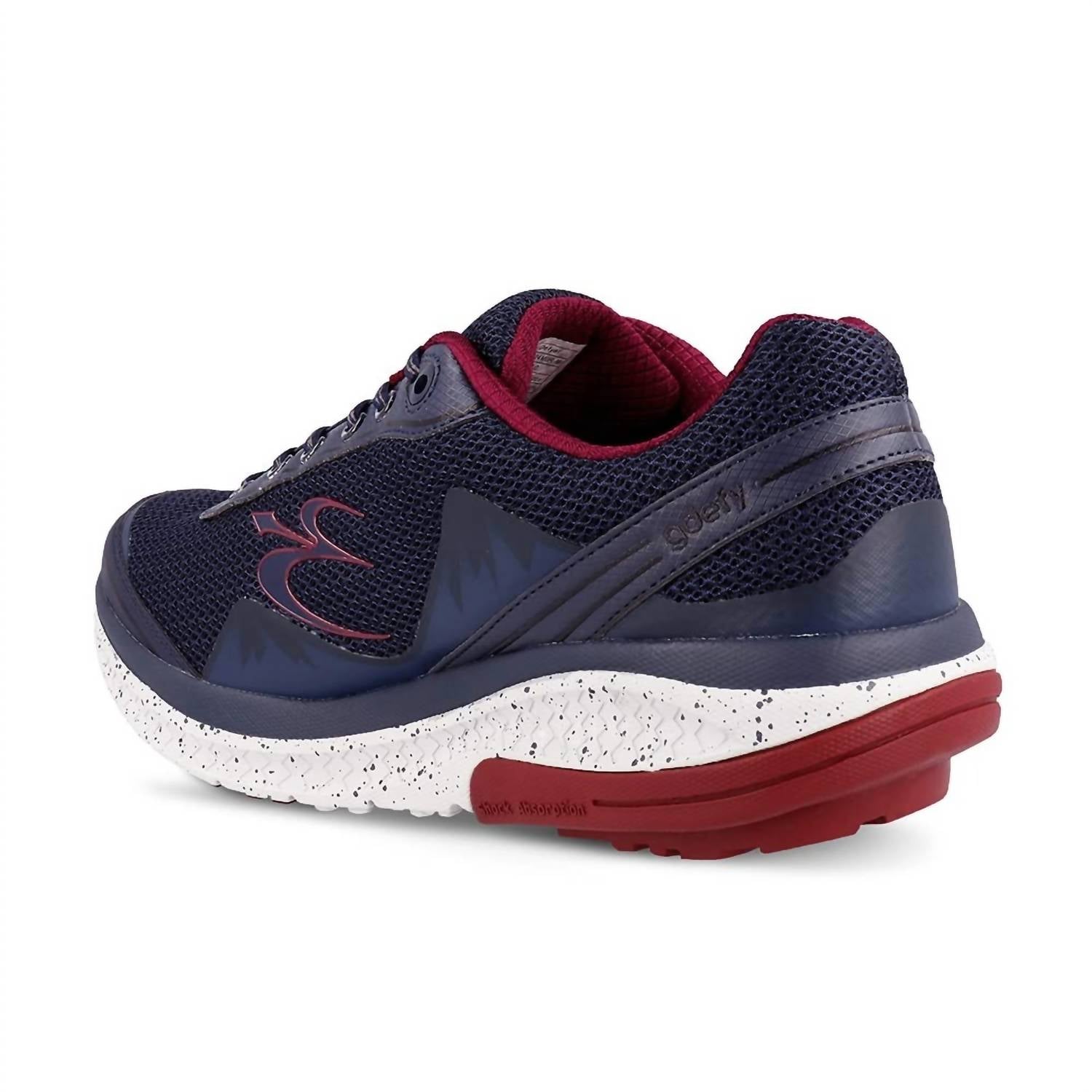 Gravity Defyer Men's Mighty Walk Shoe in blue red - men's shoe - alternate view