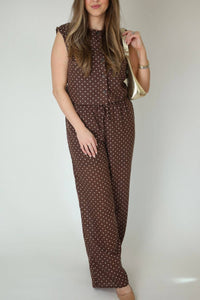 GILLI Piper Polka Dot Set in brown - women's sleepwear