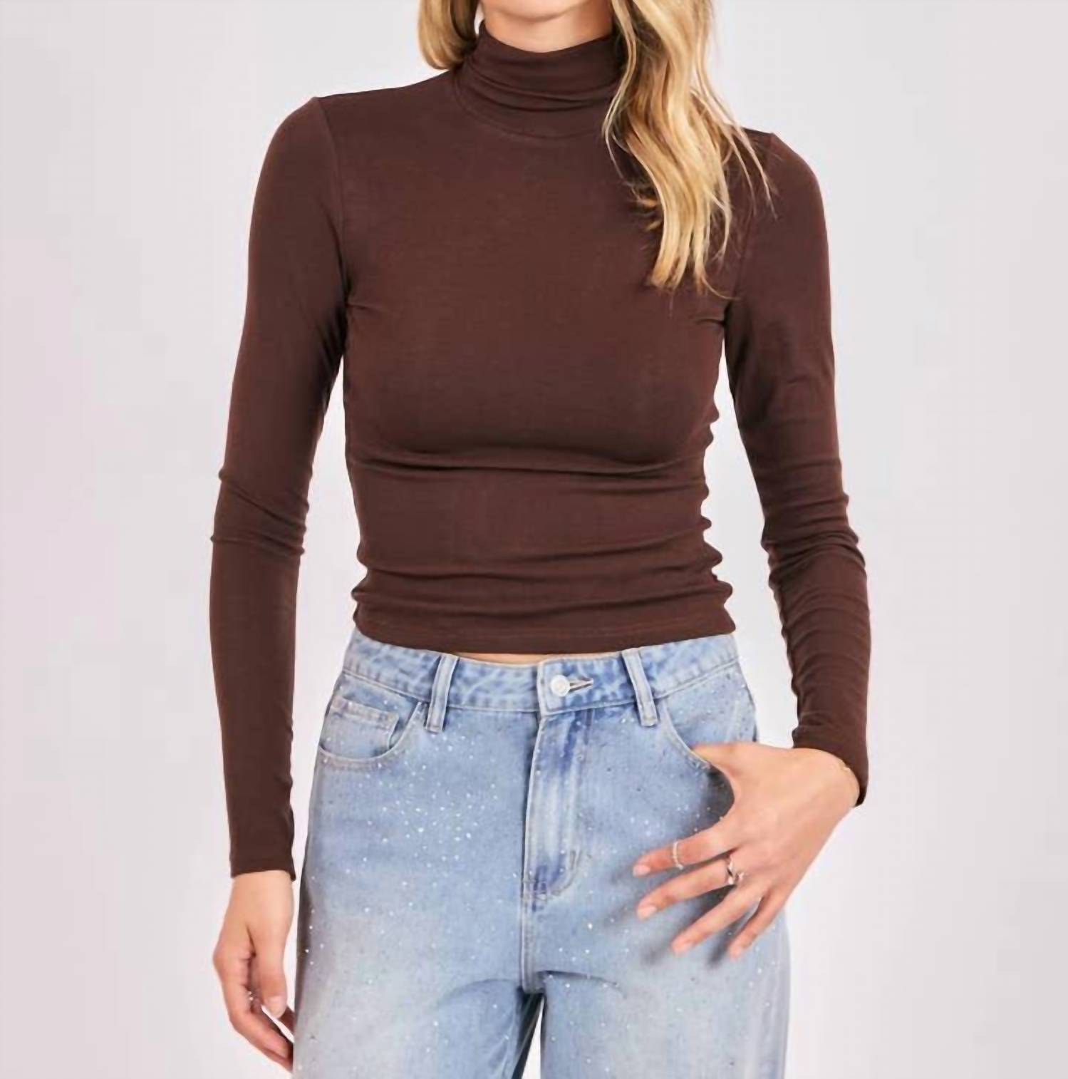 Sage The Label - Long Sleeve Turtleneck Top