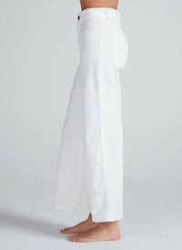 Askk Ny - Crop Wide Leg Twill Pant