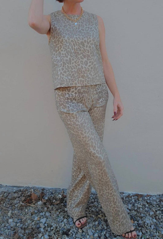 Fate - Women's Shimmer Leopard Wide Leg Pants