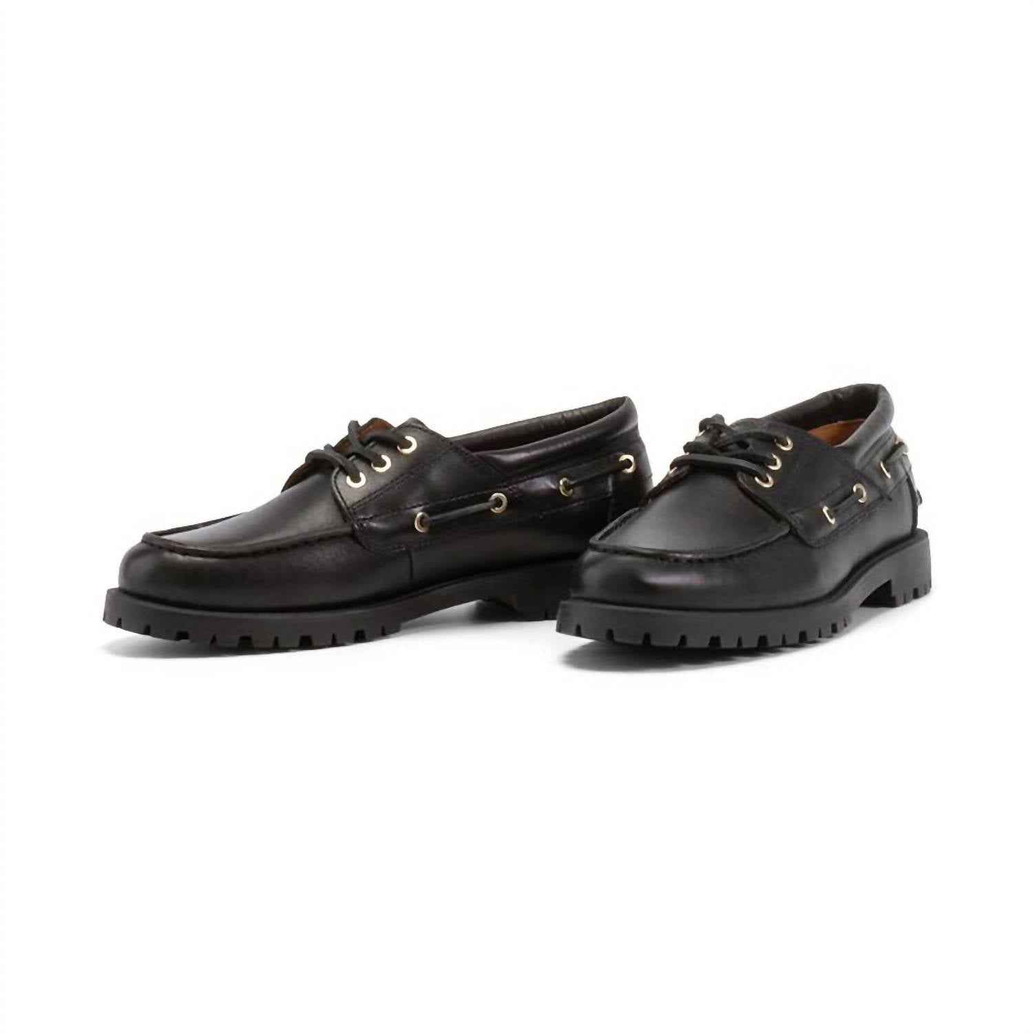 Vagabond Shoemakers Women's Joslyn Classic Boat Shoes in black - women's flats - view 4