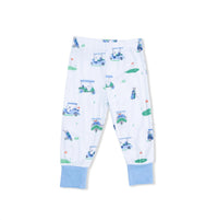 ANGEL DEAR Boys Vintage Golf Carts Short Sleeve Lounge Set in blue - item - alternate view