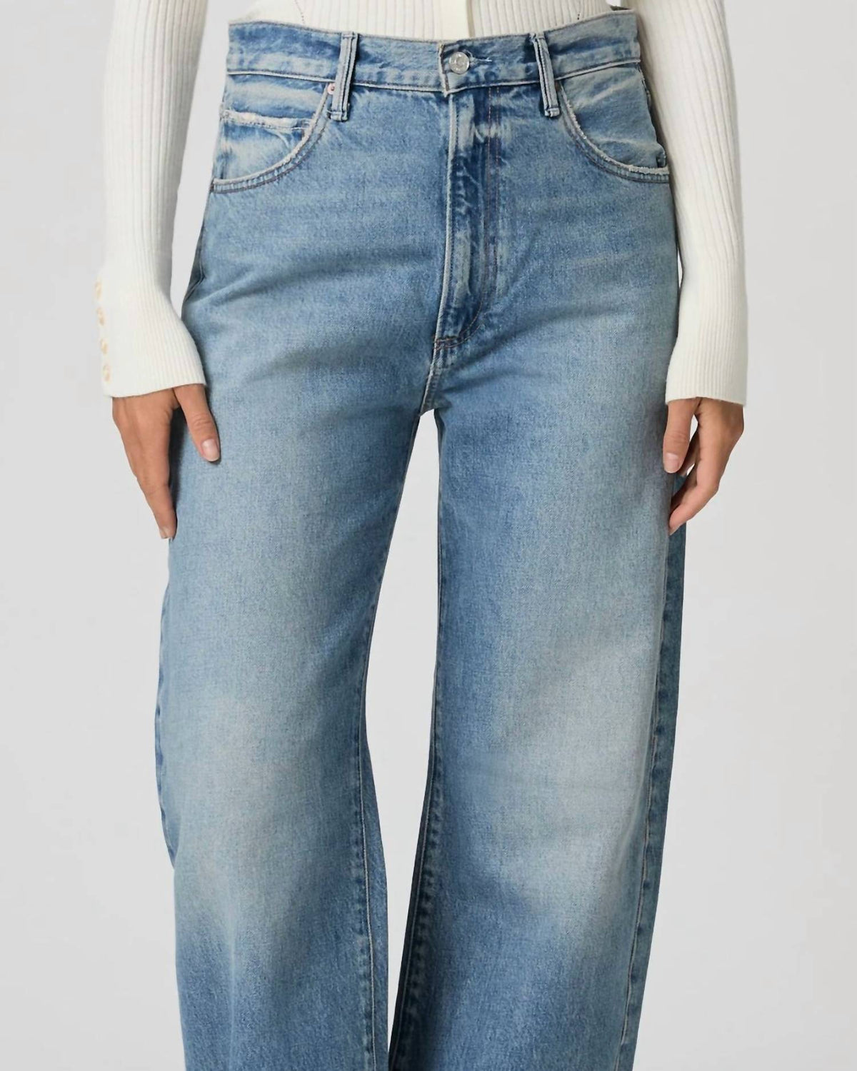 Paige - Arellia Ankle Wide Undone Hem Jeans