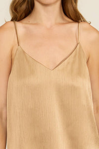 LUCY PARIS Clement Tank Top in taupe - women's tank top - view 4