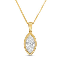 Diana M Jewels - Women's Marquise Lab-Grown Diamond Pendant Necklace (12.00 Ct) - Luxe