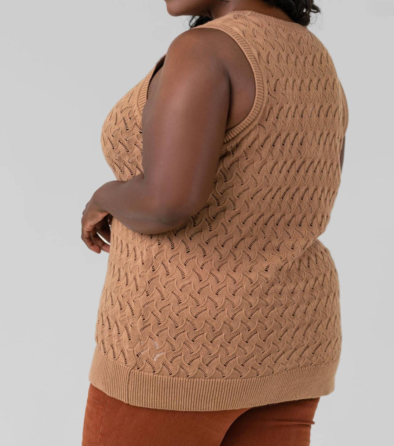 Minnie Rose - COTTON CASHMERE POINTELLE TANK