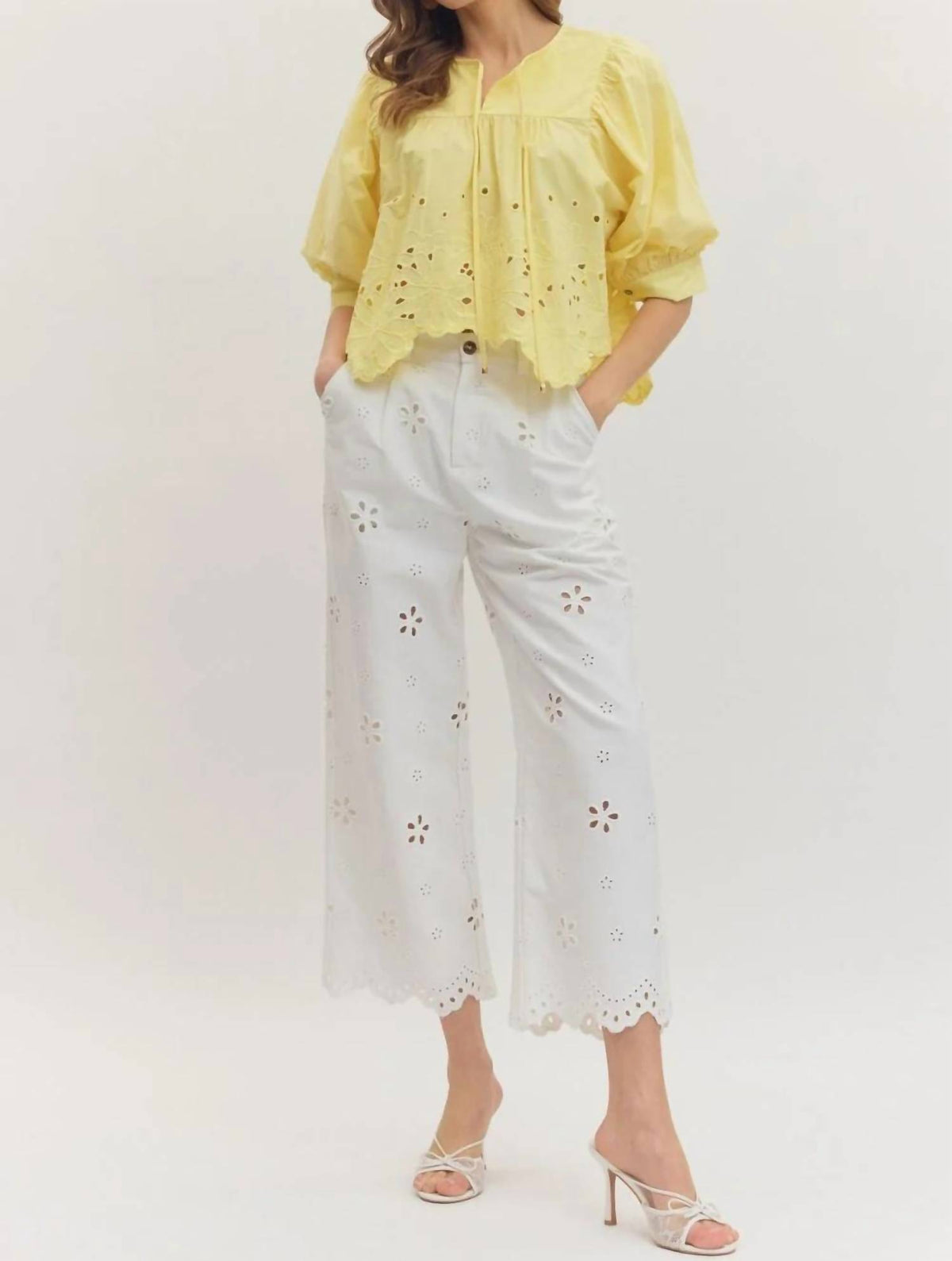 Entro - Starr Eyelet Top