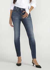 Silver Jeans Co Elyse Skinny Jeans in medium indigo - women's jeans