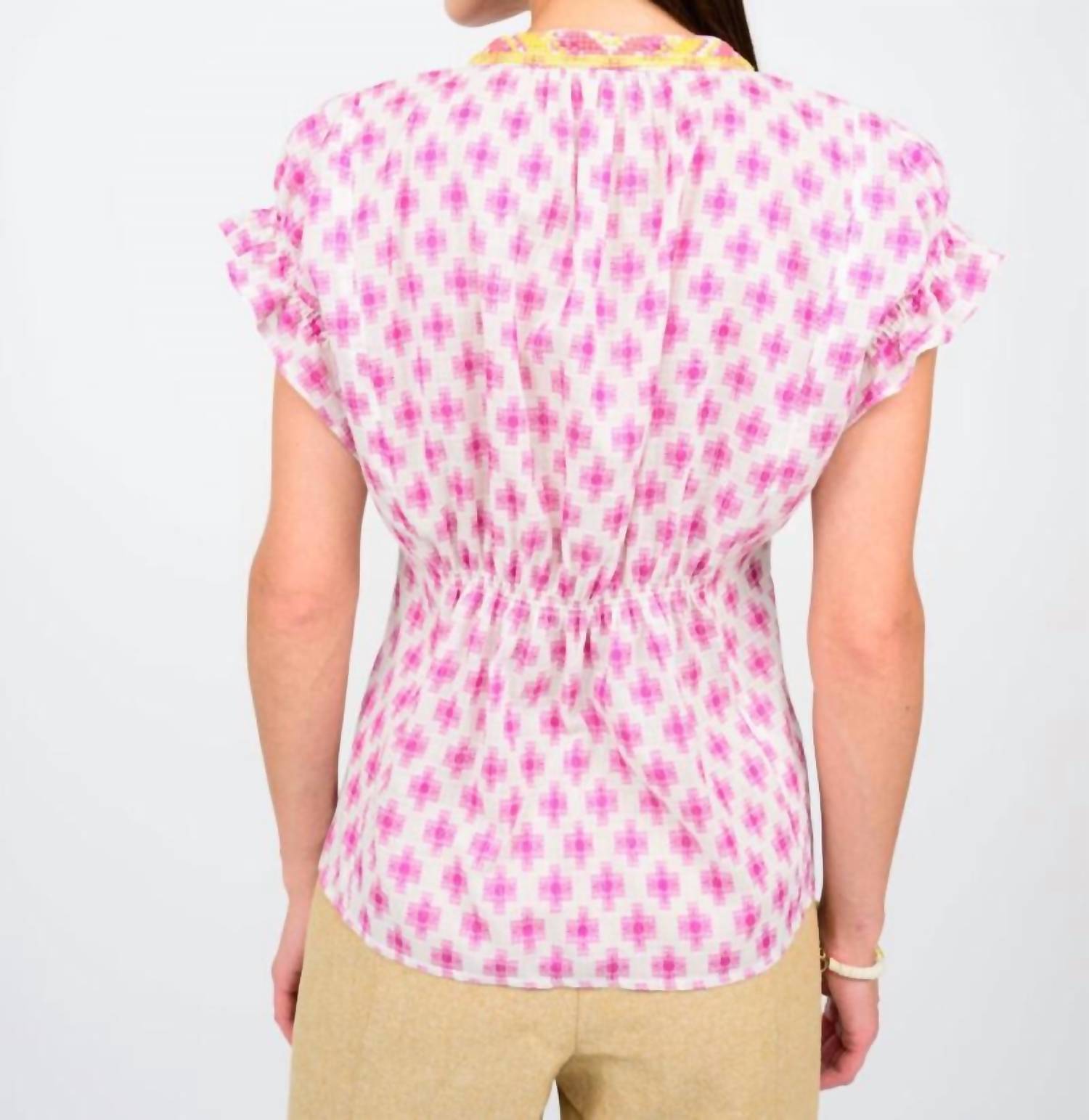 Ivy Jane - Women's Trellis Stitched Popover Top