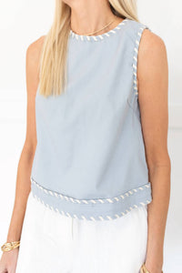 &Merci - Lila Contrast Whip Stitch Tank Top