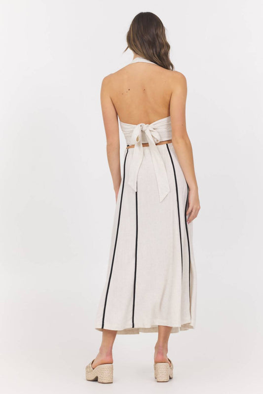 Vintage Havana - Linen Blend Maxi Skirt