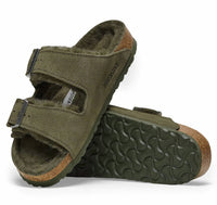 BIRKENSTOCK Women's Arizona Shearling Sandal in thyme - women's sandal - alternate view
