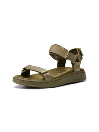 Woden Women's Line Sandal in dark olive - women's sandal