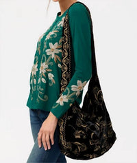 Johnny Was - ARLES SCHIFFLI VELVET WIDE STRAP TOTE BAG