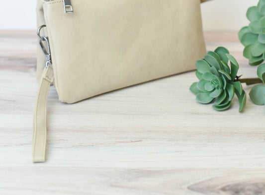 Lauren Lane - Women's Kayla Vegan Leather Clutch Wristlet Crossbody Bag