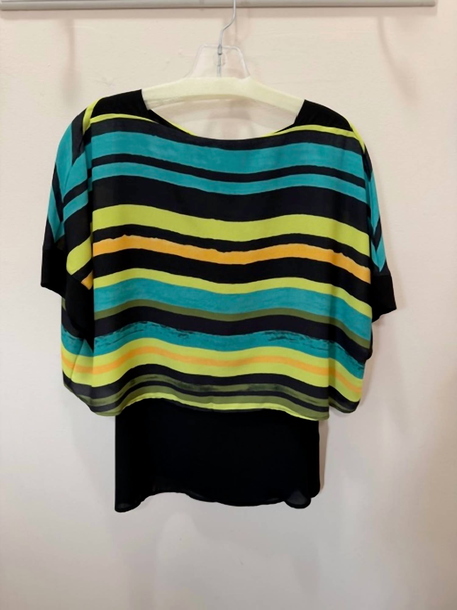 Conrad C - Women's Aruba Kiwi Stripe Layered Blouse