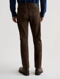 AG Jeans Everett Sueded Slim Straight Jeans in sulfur deep woodland - men's jeans - detail view