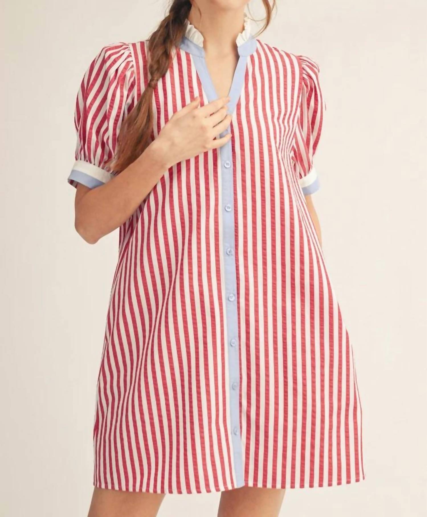 Jodifl - Little Miss USA Button Up Dress