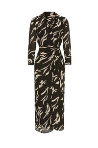 Donna Morgan - Long Sleeve Abstract Wrap Dress